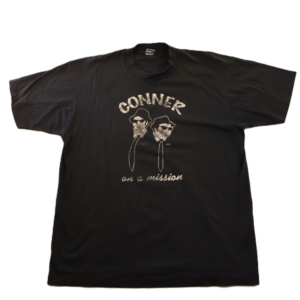 Fruit of the Loom Mens XL T-Shirt Black Vintage 1994 Conner Band Blues Tour 94